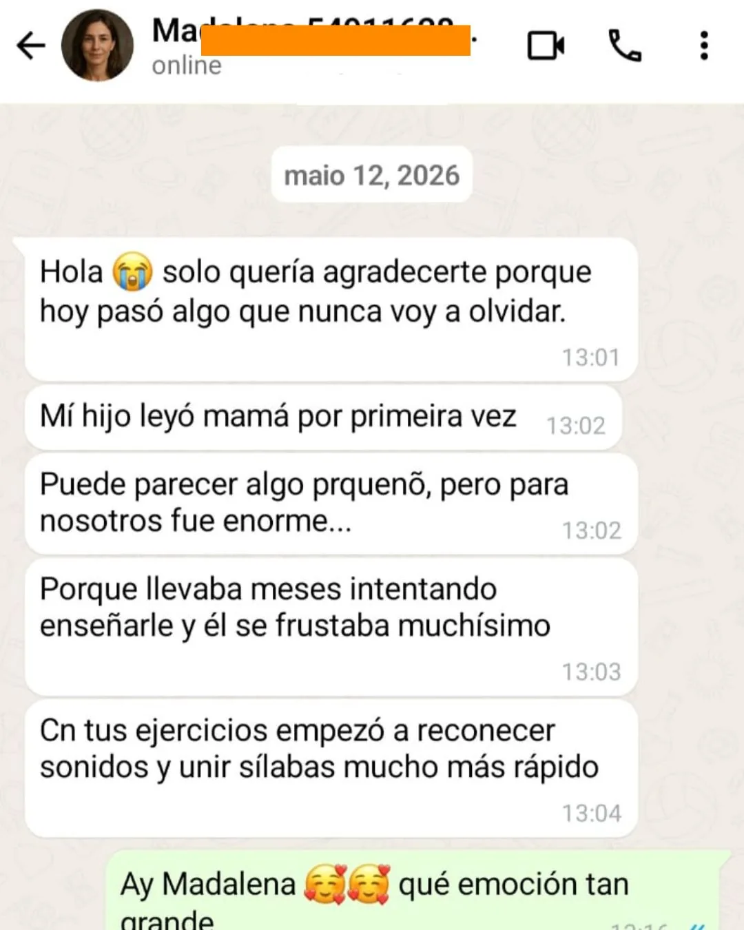 Testimonio Madalena mamá de hijo de 6 años